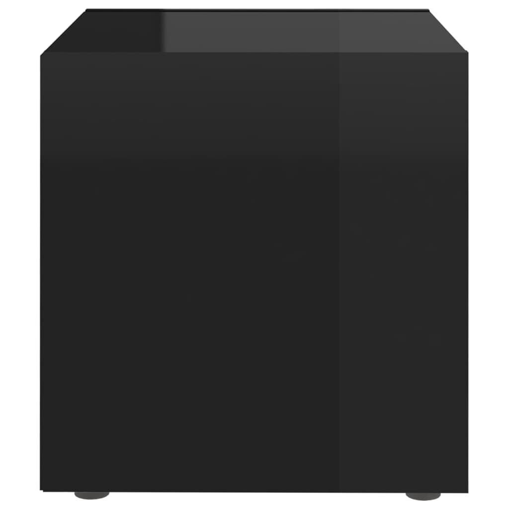 vidaXL Έπιπλα Τηλεόρασης 2 τεμ. Γυαλ. Μαύρα 37x35x37 εκ. Επεξ. Ξύλο