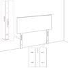 vidaXL LED κεφαλάρι με φώτα λωρίδας LED Επιτοίχιο Μαύρο 100 cm ύφασμα