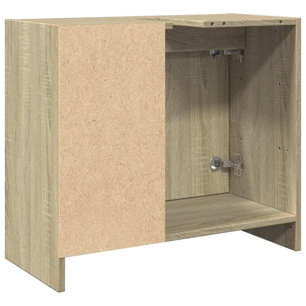 vidaXL Ντουλάπι Νιπτήρα Sonoma Δρυς 63x29x55 εκ. Επεξεργασμένο Ξύλο