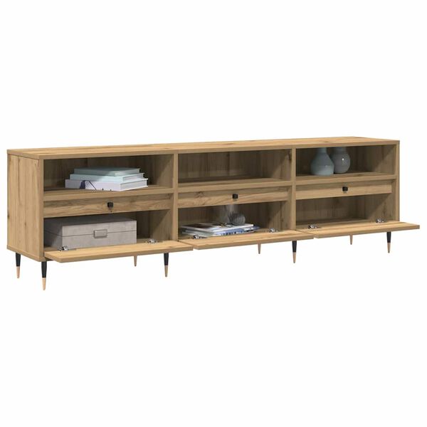 vidaXL &Nu;&tau;&omicron;&upsilon;&lambda;ά&pi;&iota; TV Artisan Oak 150 x 30 x 45 &epsilon;&kappa; &Epsilon;&pi;&epsilon;&xi;&epsilon;&rho;&gamma;&alpha;&sigma;&mu;έ&nu;&omicron; &xi;ύ&lambda;&omicron;