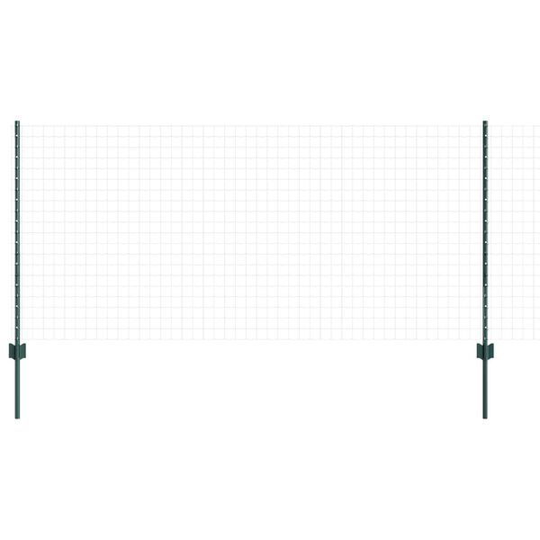 vidaXL Πό posts φράχτη 22 pcs Πράσινο 140 cm Ατσάλι