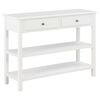 vidaXL Κονσόλα Λευκή 110 x 35 x 80 εκ. από MDF