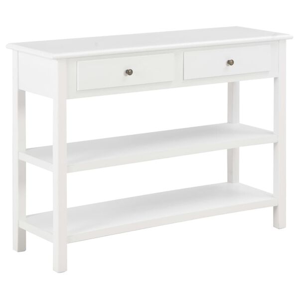 vidaXL Κονσόλα Λευκή 110 x 35 x 80 εκ. από MDF