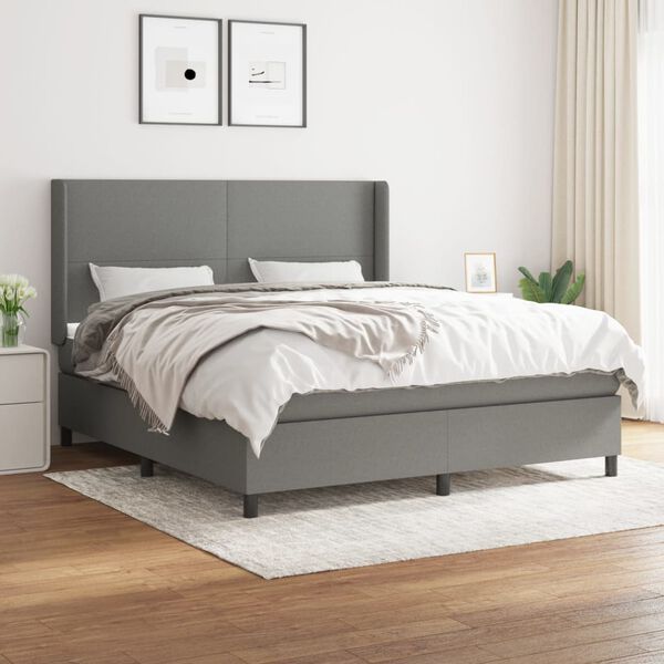 vidaXL &Kappa;&rho;&epsilon;&beta;ά&tau;&iota; Boxspring &mu;&epsilon; &Sigma;&tau;&rho;ώ&mu;&alpha; &Sigma;&kappa;&omicron;ύ&rho;&omicron; &Gamma;&kappa;&rho;&iota; 160x200 &epsilon;&kappa; &Upsilon;&phi;&alpha;&sigma;&mu;ά&tau;&iota;&nu;&omicron;