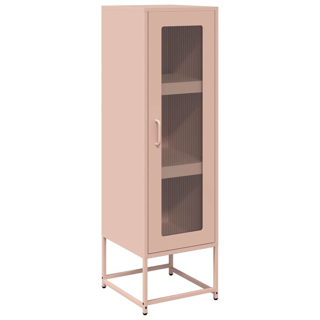 vidaXL Highboard Ροζ 36x39x123 cm Ατσάλι ψυχρής έλασης
