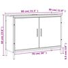 vidaXL Ντουλάπι Νιπτήρα Μπάνιου Γκρι Sonoma 80x30x60 εκ. Επεξ. Ξύλο