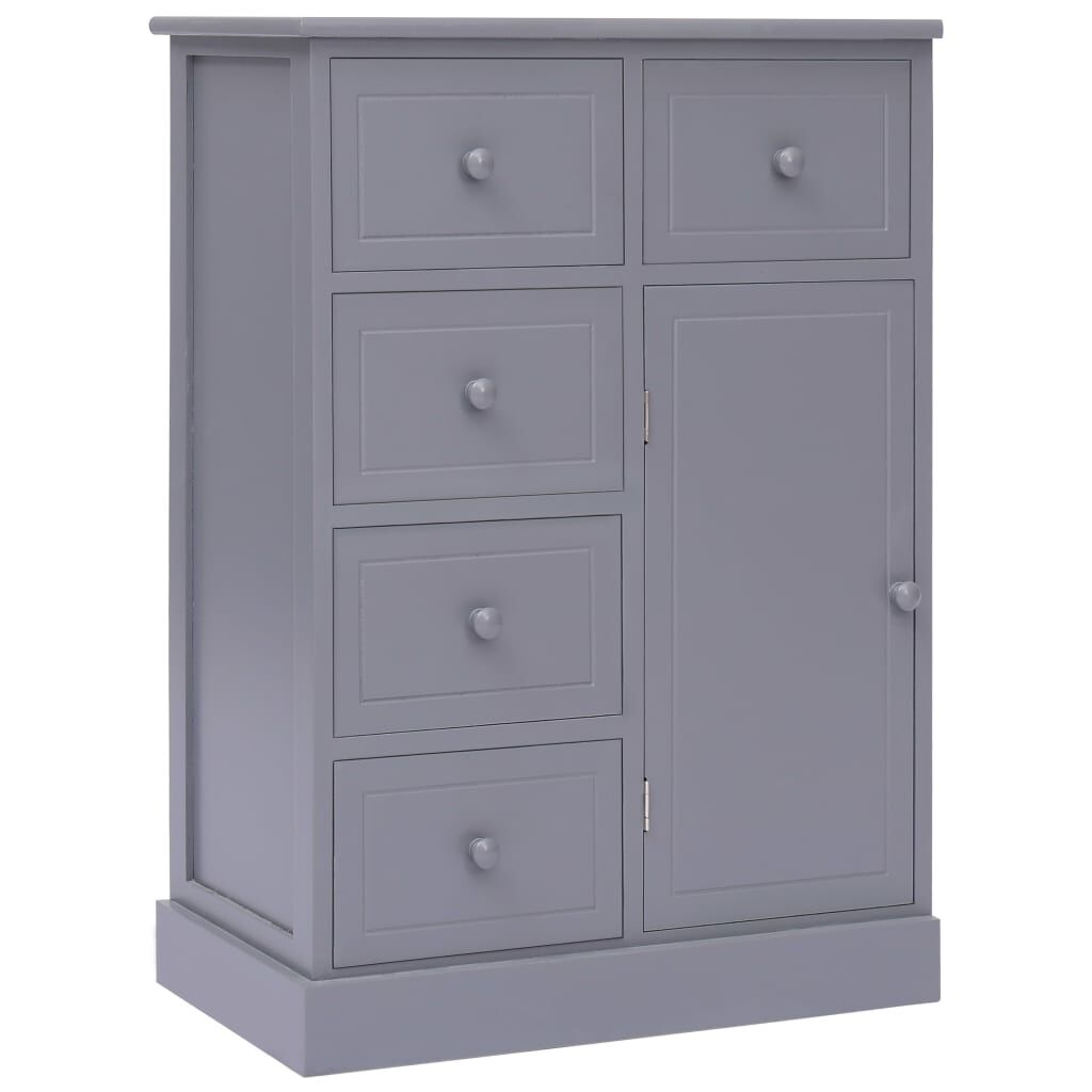 vidaXL Ντουλάπι με 10 Συρτάρια Γκρι 113 x 30 x 79 εκ. από Ξύλο