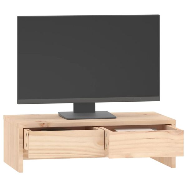 vidaXL Βάση Οθόνης 50 x 27 x 15 εκ. από Μασίφ Ξύλο Πεύκου