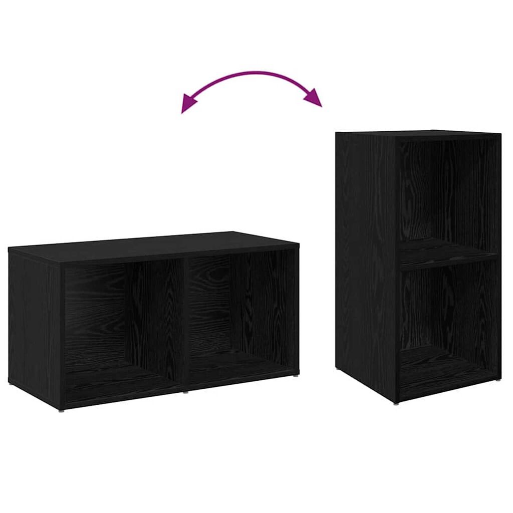 vidaXL Σετ επίπλου τηλεόρασης 2 pcs Μαύρη δρυς 72 x 35 x 36.5 cm