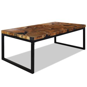 vidaXL &Tau;&rho;&alpha;&pi;&epsilon;&zeta;ά&kappa;&iota; &Sigma;&alpha;&lambda;&omicron;&nu;&iota;&omicron;ύ 110 x 60 x 40 &epsilon;&kappa;. &alpha;&pi;ό &Xi;ύ&lambda;&omicron; Teak &kappa;&alpha;&iota; &Rho;&eta;&tau;ί&nu;&eta;