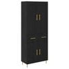 vidaXL Highboard &Mu;&alpha;ύ&rho;&eta; &Omicron;&xi;&upsilon;ά 69,5 x 34 x 180 &epsilon;&kappa;. &Epsilon;&pi;&epsilon;&xi;&epsilon;&rho;&gamma;&alpha;&sigma;&mu;έ&nu;&omicron; &Xi;ύ&lambda;&omicron;