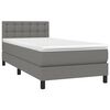 vidaXL &Kappa;&rho;&epsilon;&beta;ά&tau;&iota; Boxspring &mu;&epsilon; &Sigma;&tau;&rho;ώ&mu;&alpha; & LED &Sigma;&kappa;.&Gamma;&kappa;&rho;&iota; 90x200 &epsilon;&kappa;. &Upsilon;&phi;&alpha;&sigma;&mu;ά&tau;&iota;&nu;&omicron;