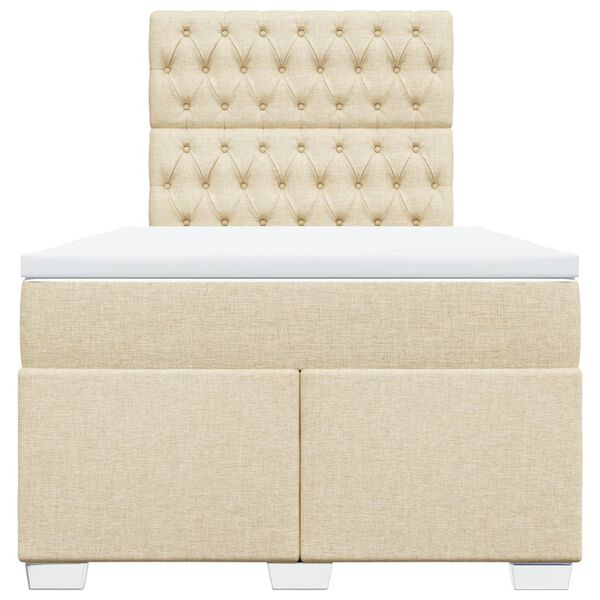 vidaXL &Kappa;&rho;&epsilon;&beta;ά&tau;&iota; Boxspring &mu;&epsilon; &Sigma;&tau;&rho;ώ&mu;&alpha; &Kappa;&rho;&epsilon;&mu; 120x190 &epsilon;&kappa;. &Upsilon;&phi;&alpha;&sigma;&mu;ά&tau;&iota;&nu;&omicron;