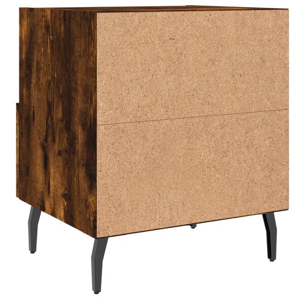 vidaXL Κομοδίνο Καπνιστή Δρυς 40 x 35 x 47,5 εκ. από Επεξεργ. Ξύλο