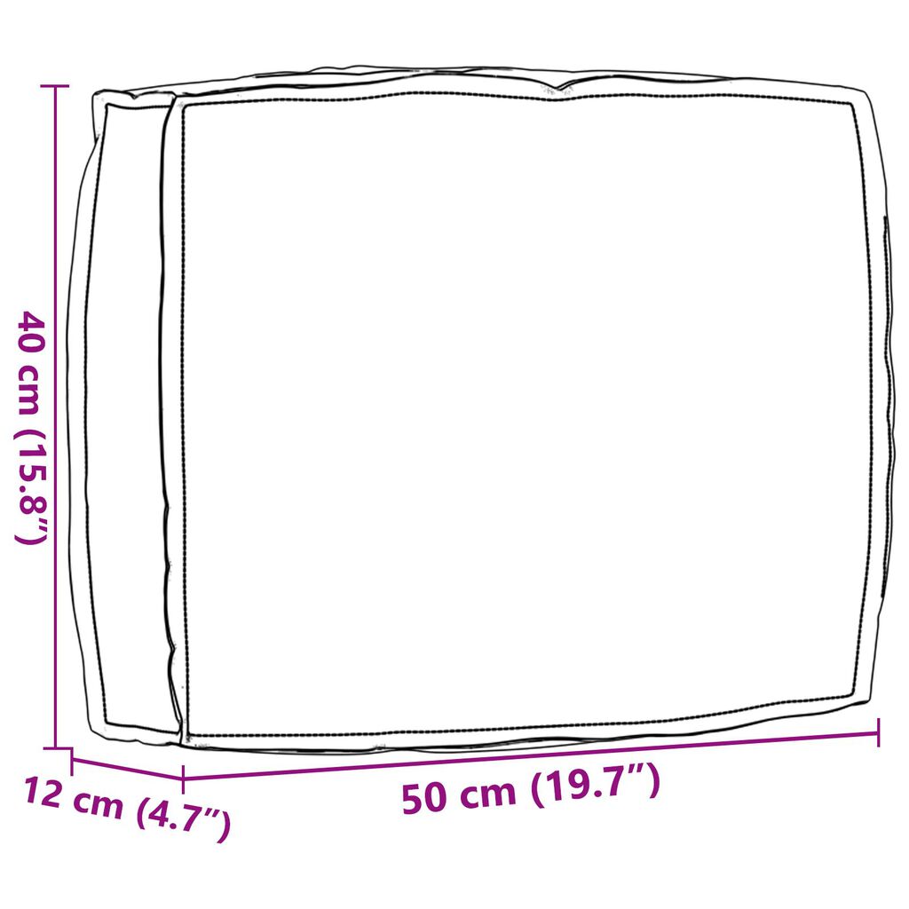 vidaXL Μαξιλάρι Παλετών για Πλάτη Ταμπά 50x40x12 εκ. Ύφασμα Oxford