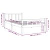 vidaXL Πλαίσιο Κρεβατιού Γκρι 100 x 200 εκ. από Μασίφ Ξύλο