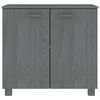 vidaXL Ντουλάπι HAMAR Σκ. Γκρι 85 x 35 x 80 εκ. από Μασίφ Ξύλο Πεύκου