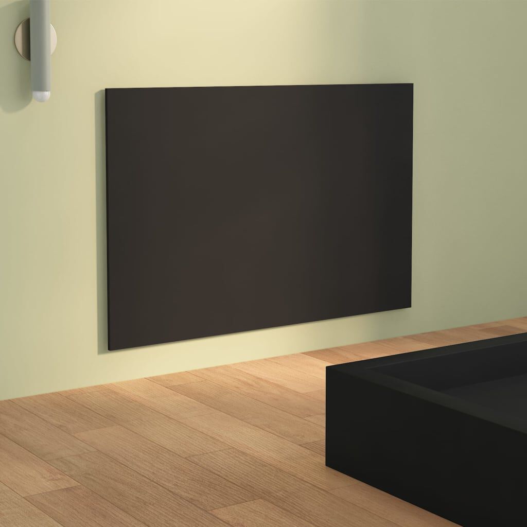 vidaXL Κεφαλάρι Κρεβατιού Μαύρο 120x1,5x80 εκ. από Επεξεργασμένο Ξύλο