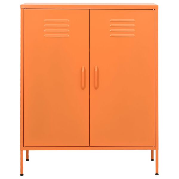 vidaXL Ντουλάπι Αποθήκευσης Πορτοκαλί 80 x 35 x 101,5 εκ. Ατσάλινο