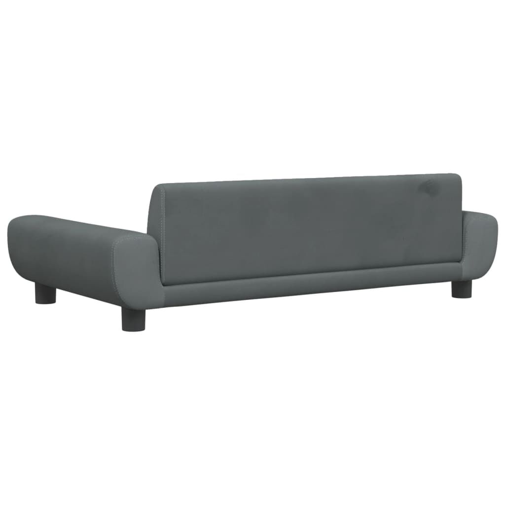 vidaXL Καναπές Παιδικός Σκούρο Γκρι 100 x 54 x 33 εκ. από Βελούδο