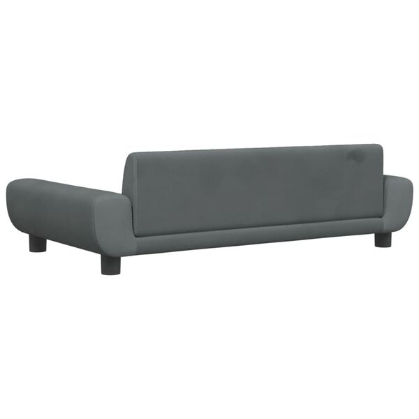 vidaXL Καναπές Παιδικός Σκούρο Γκρι 100 x 54 x 33 εκ. από Βελούδο