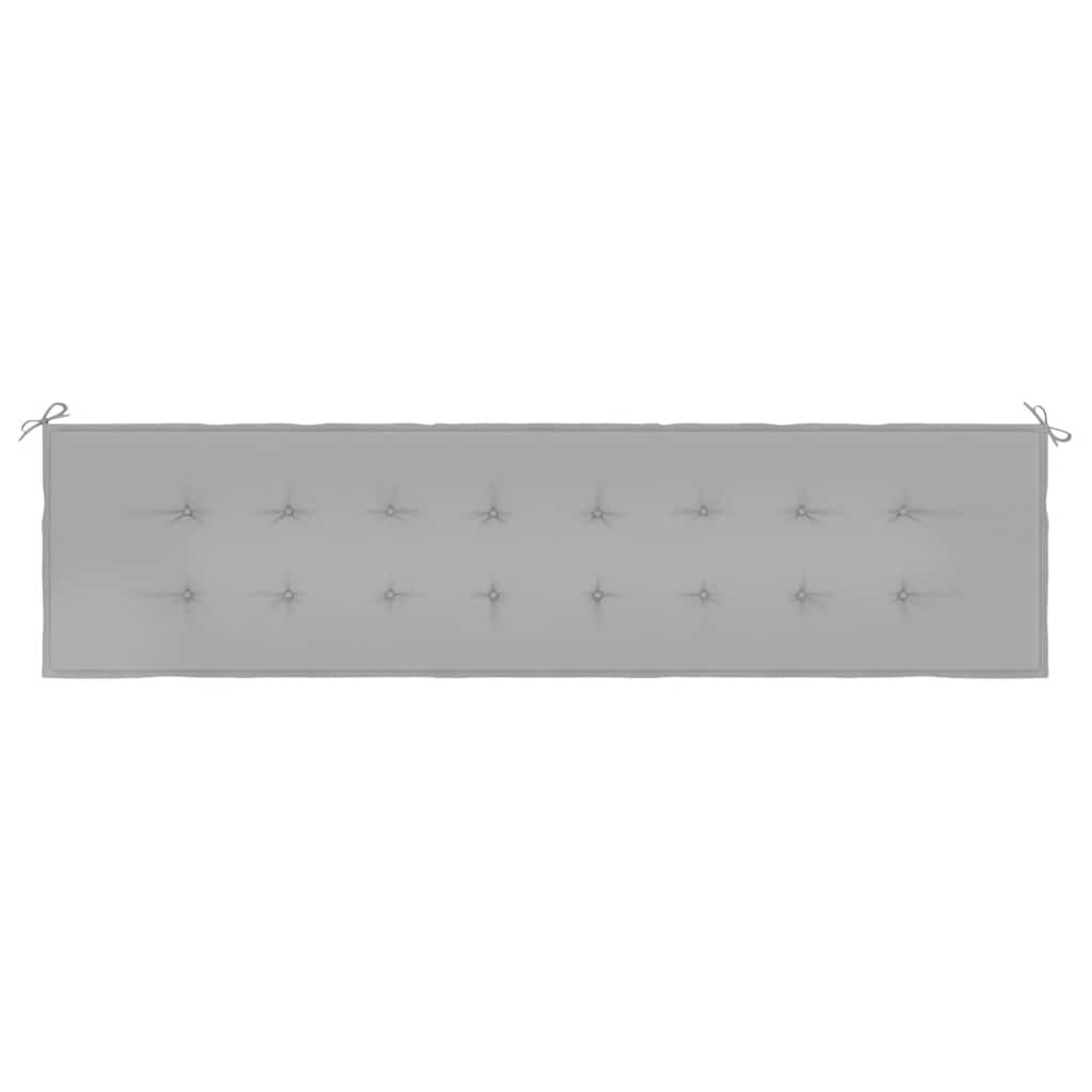 vidaXL Μαξιλάρι Πάγκου Κήπου Γκρι 200x50x4 εκ. Ύφασμα Oxford