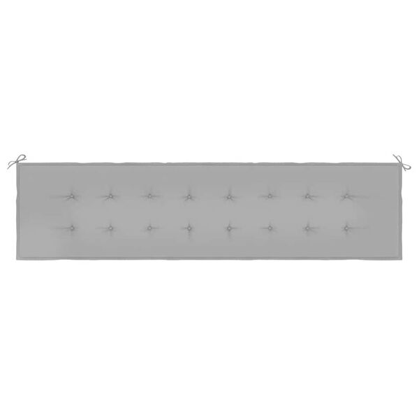 vidaXL Μαξιλάρι Πάγκου Κήπου Γκρι 200x50x4 εκ. Ύφασμα Oxford
