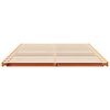 vidaXL Κρεβάτι δαπέδου Καφέ κεριού 140 x 210 cm Μασίφ ξύλο πεύκου