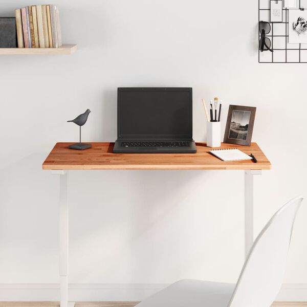 vidaXL Επιφάνεια Τραπεζιού Ορθογώνια 80x40x1,5 εκ. Μασίφ Ξύλο Οξιάς