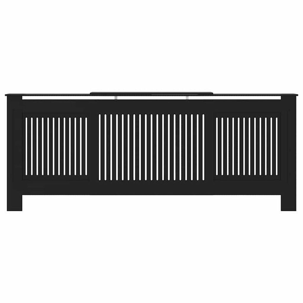 vidaXL Καπάκι Καλοριφέρ 2 pcs Μαύρο (142-205) x 20.5 x 81.5 εκ.