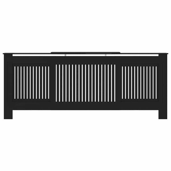 vidaXL Καπάκι Καλοριφέρ 2 pcs Μαύρο (142-205) x 20.5 x 81.5 εκ.