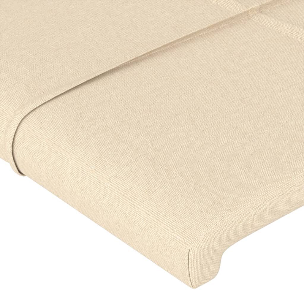 vidaXL Κεφαλάρι με Πτερύγια Κρεμ 203x16x78/88 εκ. Υφασμάτινο