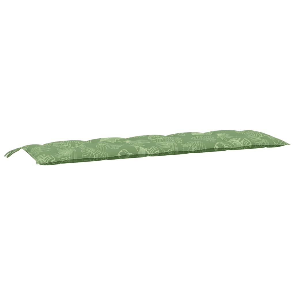 vidaXL Μαξιλάρι Πάγκου Κήπου Σχέδιο Φύλλων 180x50x7 εκ. Ύφασμα Oxford