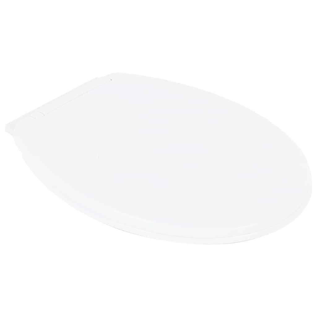 vidaXL Λεκάνη Τουαλέτας Ψηλή Χωρίς Χείλος με Soft Close Λευκή Κεραμική