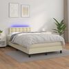vidaXL &Kappa;&rho;&epsilon;&beta;ά&tau;&iota; Boxspring &mu;&epsilon; &Sigma;&tau;&rho;ώ&mu;&alpha; & LED &Kappa;&rho;&epsilon;&mu; 120x200 &epsilon;&kappa;. &Sigma;&upsilon;&nu;&theta;. &Delta;έ&rho;&mu;&alpha;