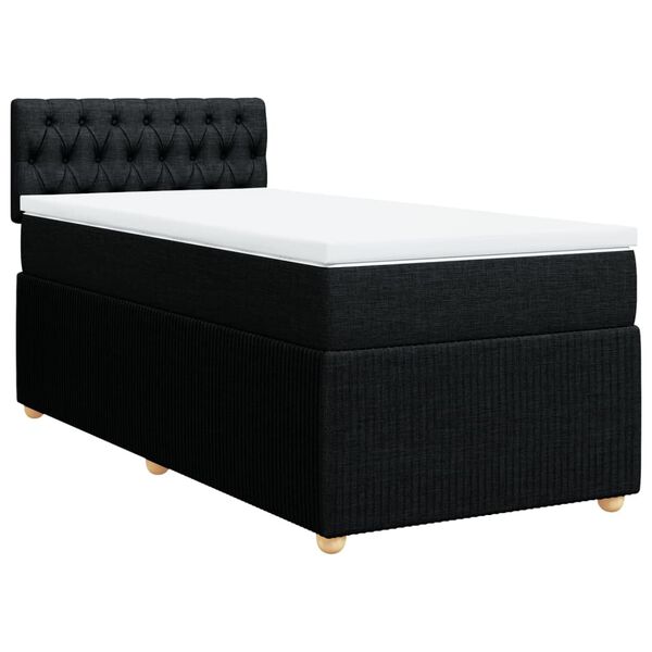 vidaXL &Kappa;&rho;&epsilon;&beta;ά&tau;&iota; Boxspring &mu;&epsilon; &Sigma;&tau;&rho;ώ&mu;&alpha; &Mu;&alpha;ύ&rho;&omicron; 80 x 200 &epsilon;&kappa;. &Upsilon;&phi;&alpha;&sigma;&mu;ά&tau;&iota;&nu;&omicron;