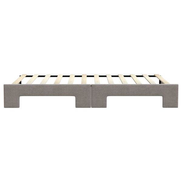 vidaXL Καναπές Κρεβάτι Συρόμενος Γκρι / Μπεζ 100 x 200 εκ. Υφασμάτινος