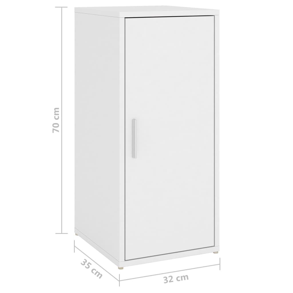 vidaXL Παπουτσοθήκες 2 τεμ. Λευκές 32 x 35 x 70 εκ. από Μοριοσανίδα