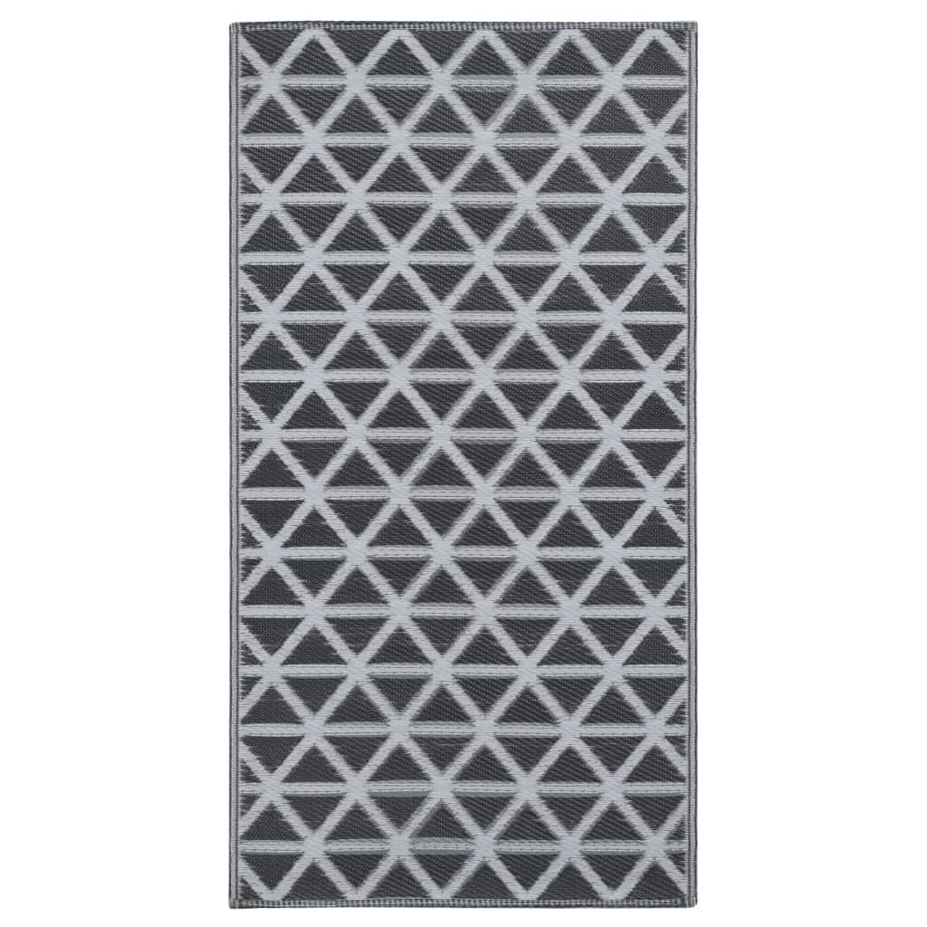 vidaXL Χαλί εξωτερικού χώρου ARAKIL Μαύρο 120x180 cm PP