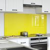 vidaXL Πίσω Πάνελ Κουζίνας 2 pcs Κίτρινο 70 x 60 cm σκληρυμένο γυαλί
