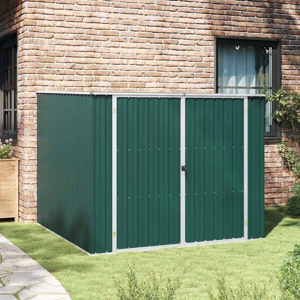 vidaXL Αποθήκη Κήπου Πράσινη 195x198x159 εκ. από Γαλβανισμένο Ατσάλι