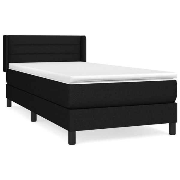 vidaXL &Kappa;&rho;&epsilon;&beta;ά&tau;&iota; Boxspring &mu;&epsilon; &Sigma;&tau;&rho;ώ&mu;&alpha; &Mu;&alpha;ύ&rho;&omicron; 80 x 200 &epsilon;&kappa;. &Upsilon;&phi;&alpha;&sigma;&mu;ά&tau;&iota;&nu;&omicron;