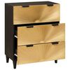 vidaXL Πλαϊνό γραφείο Μαύρο και Χρυσό 60 x 33 x 75 cm