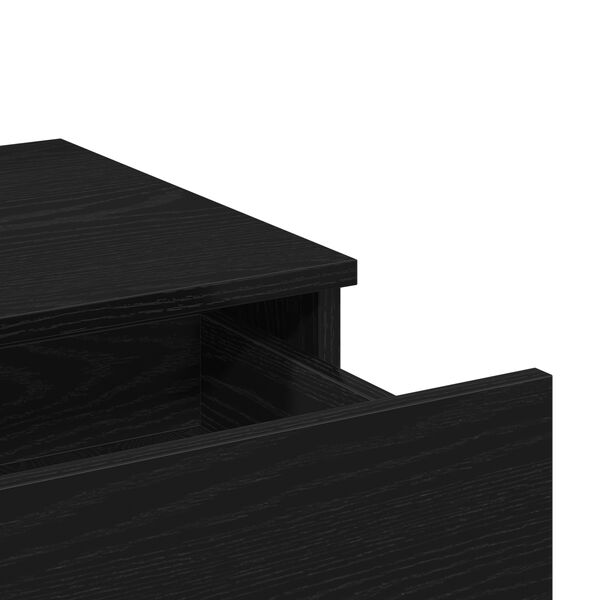 vidaXL Μπουφανάκι Μαύρη δρυς 100 x 40 x 130 εκ Επεξεργασμένο ξύλο