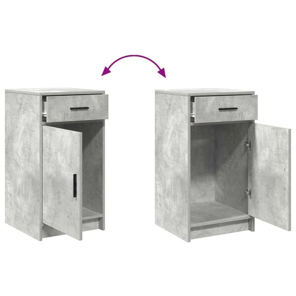 vidaXL Τραπέζι περιποίησης με συρτάρι 2 pcs Γκρι 40 x 41 x 75 εκ