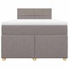 vidaXL Κρεβάτι Boxspring με Στρώμα Taupe 120x190 εκ. Υφασμάτινο