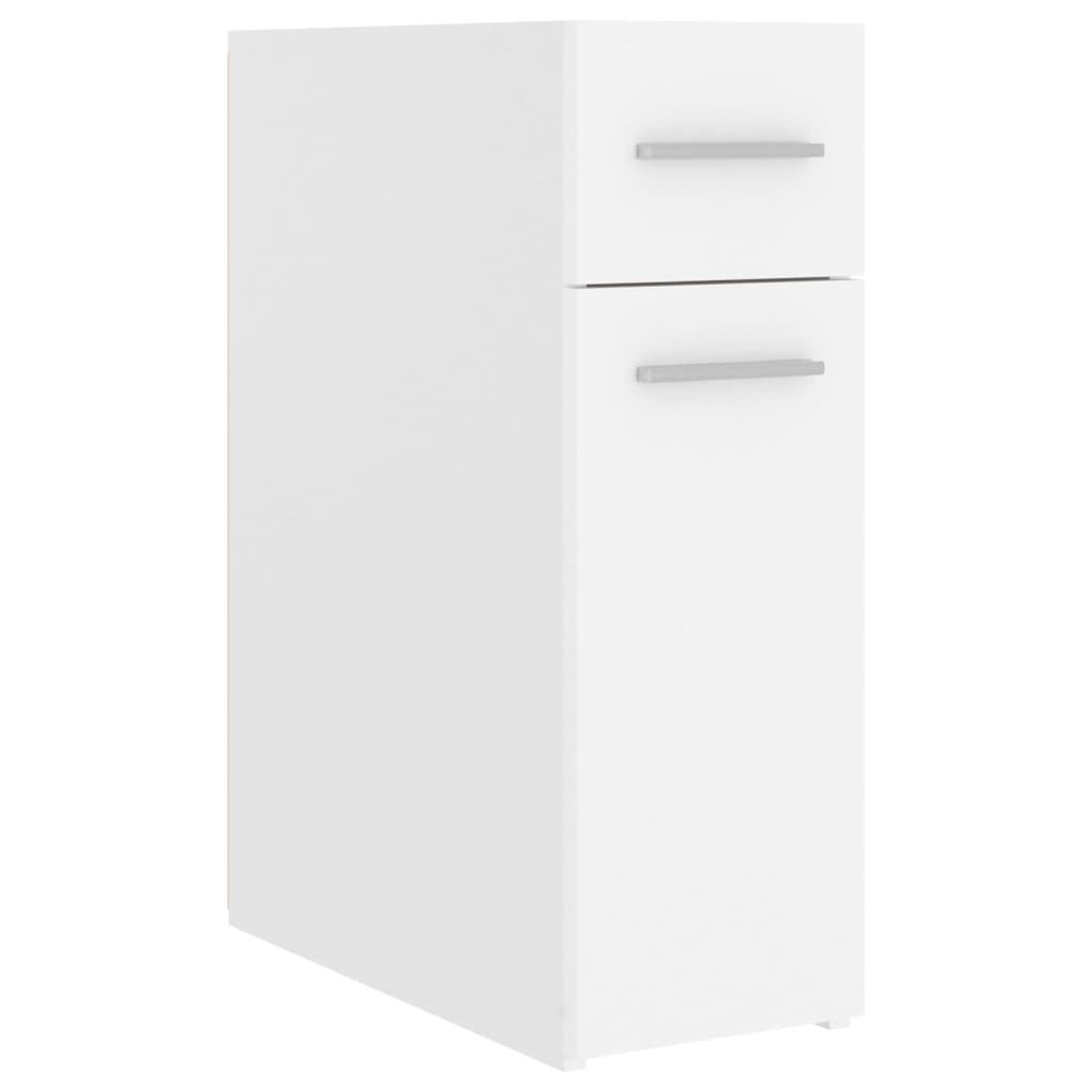 vidaXL Συρταριέρα Γενικής Χρήσης Λευκή 20 x 45,5 x 60 εκ. Επεξ. Ξύλο