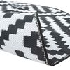vidaXL Χαλί εξωτερικού χώρου ARAKIL Λευκό και Μαύρο Ø200 cm PP