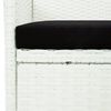 vidaXL Σετ Τραπεζαρίας Κήπου 9 τεμ. Λευκό Συνθετικό Ρατάν με Μαξιλάρια