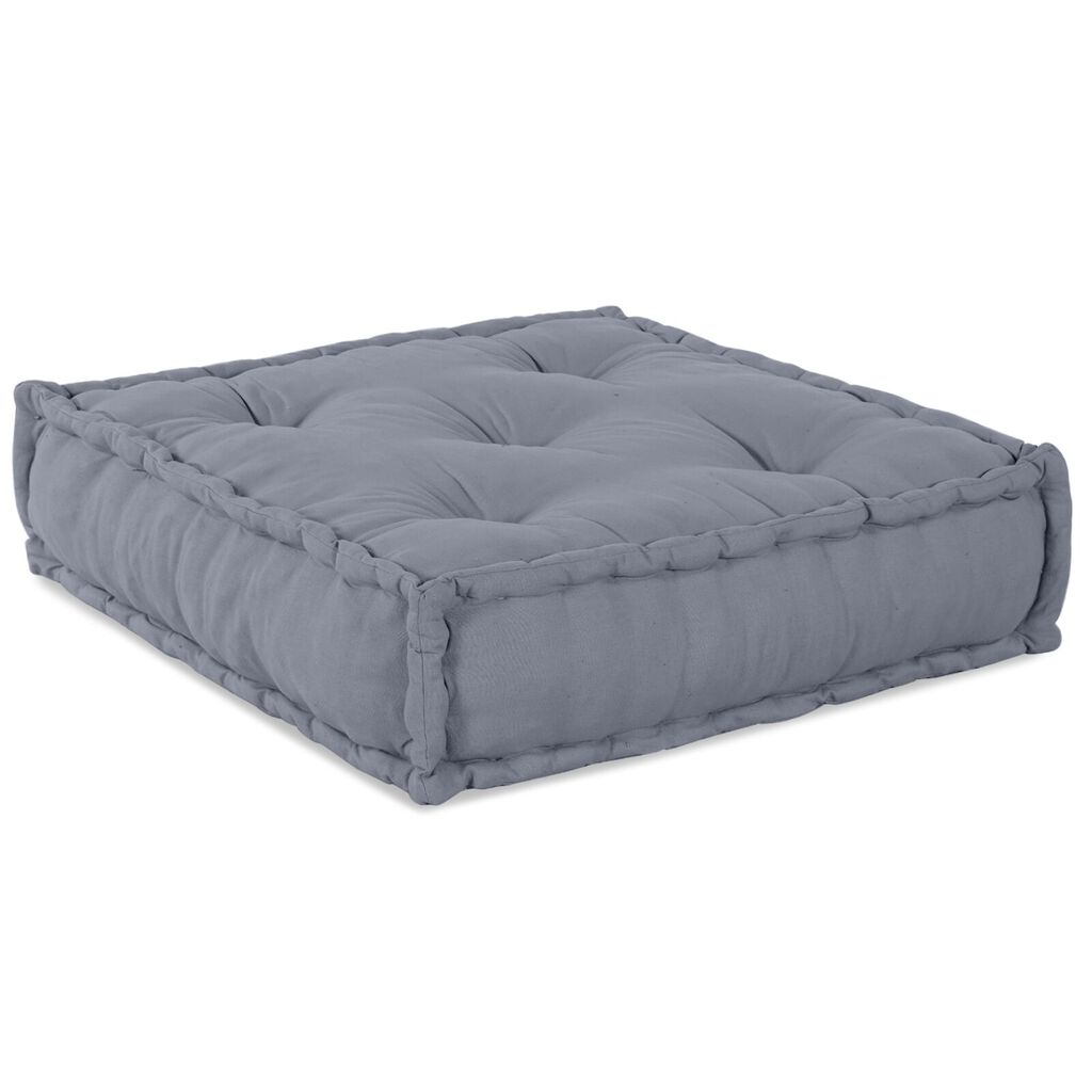 vidaXL Πολυθρόνα Pouffe 2 Θέσεων Modular Μετατρέψιμη Γκρι Υφάσματος